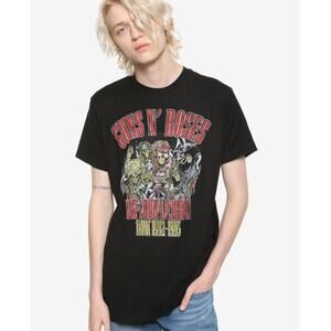 Vintage Guns & Roses Black Graphic T-Shirt - Size XXL